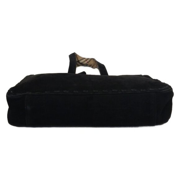 Auth Burberry Blue Label - Black Suede Tote Bag - Picture 8 of 9